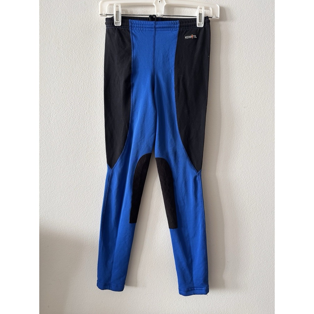 Kerrits Kids Knee Patch Performance Tight Breeches Youth XL Black/Blue